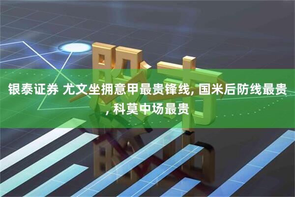 银泰证券 尤文坐拥意甲最贵锋线, 国米后防线最贵, 科莫中场最贵