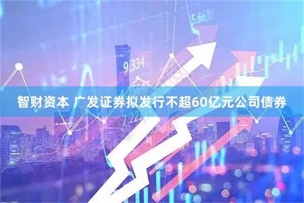 智财资本 广发证券拟发行不超60亿元公司债券